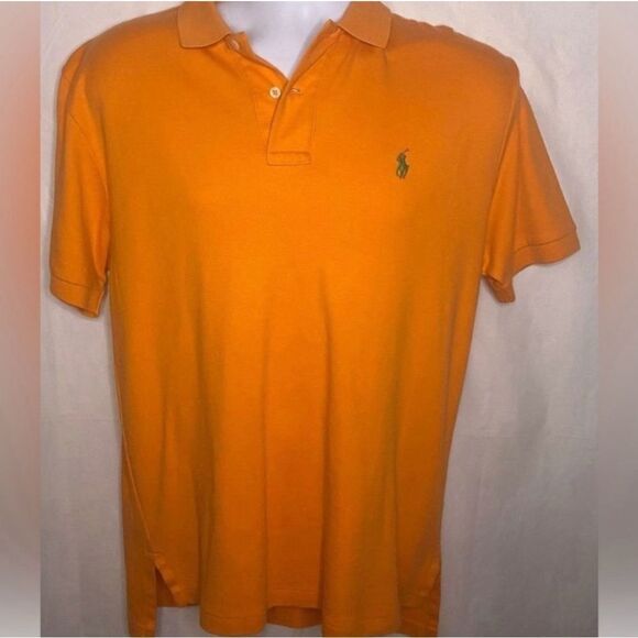 RALPH LAUREN SHORT SLEEVE
ORANGE POLO SHIRT Size S - Picture 3 of 4